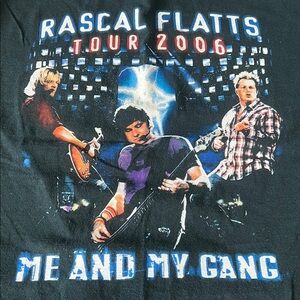 Rascal Flatts Graphic TShirt Blue/Black Size Medium